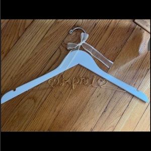 Wedding Hanger with the name April